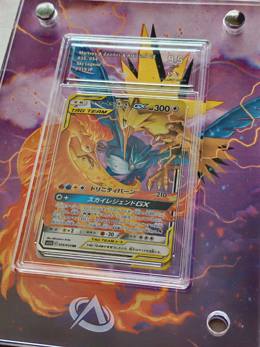 SULFURA, ELECTHOR & ARTIKODIN (moltres, zapdos & articuno) 035/054 - SM10B Sky Legend - Collection Aura 9.5 avec cadre - Pokémon japonais