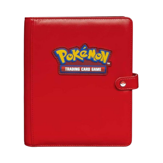 Portfolio Pokémon simili cuir rouge - Ultra Pro Premium - 4 cases - Pokémon officiel