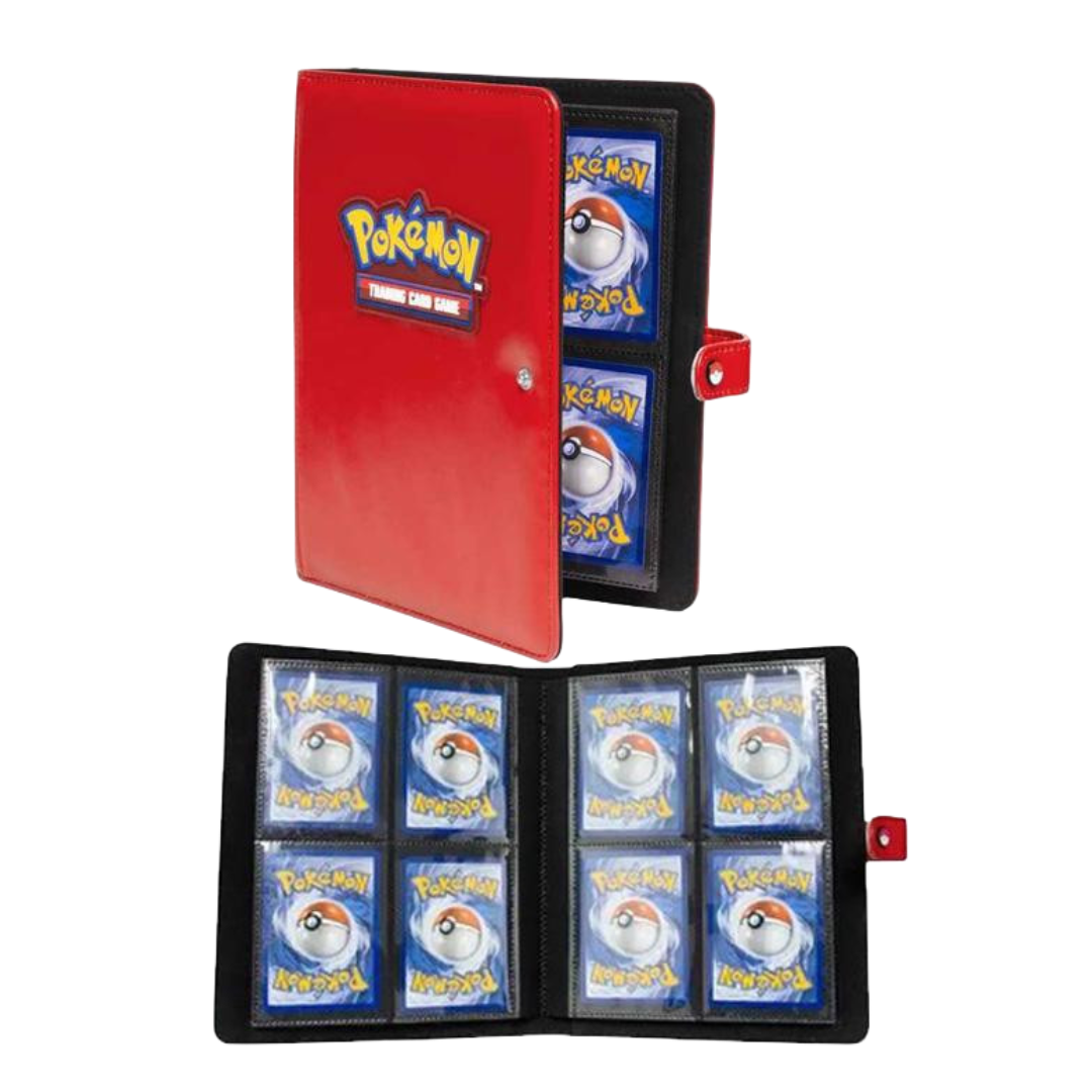 Portfolio Pokémon simili cuir rouge - Ultra Pro Premium - 4 cases - Pokémon officiel