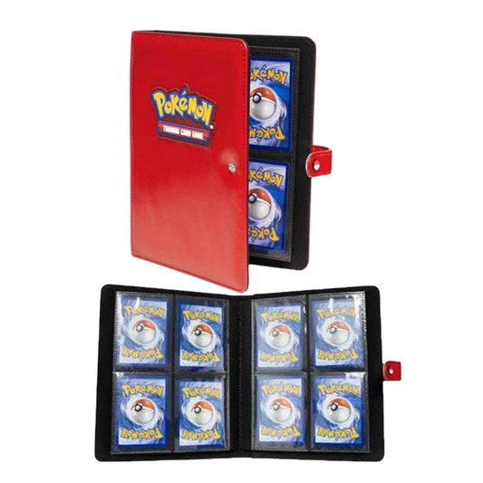Portfolio Pokémon simili cuir rouge - Ultra Pro Premium - 4 cases - Pokémon officiel