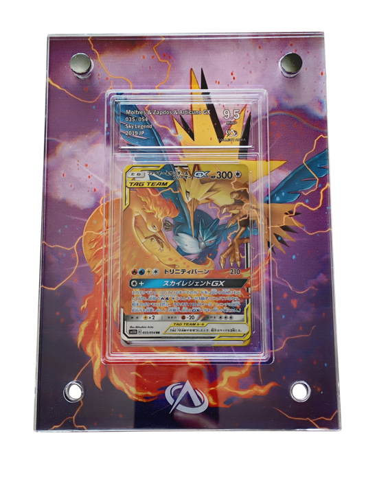 SULFURA, ELECTHOR & ARTIKODIN (moltres, zapdos & articuno) 035/054 - SM10B Sky Legend - Collection Aura 9.5 avec cadre - Pokémon japonais