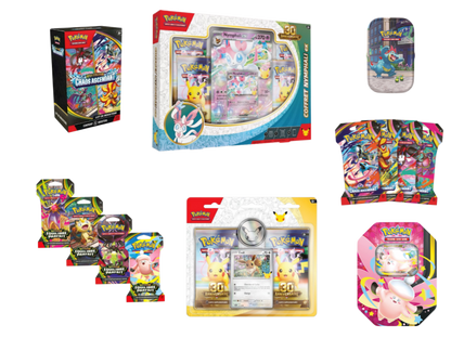 Lot coffret Nymphali/duopack 30e anniversaire + ME03/ME04 - Pokémon français officiel
