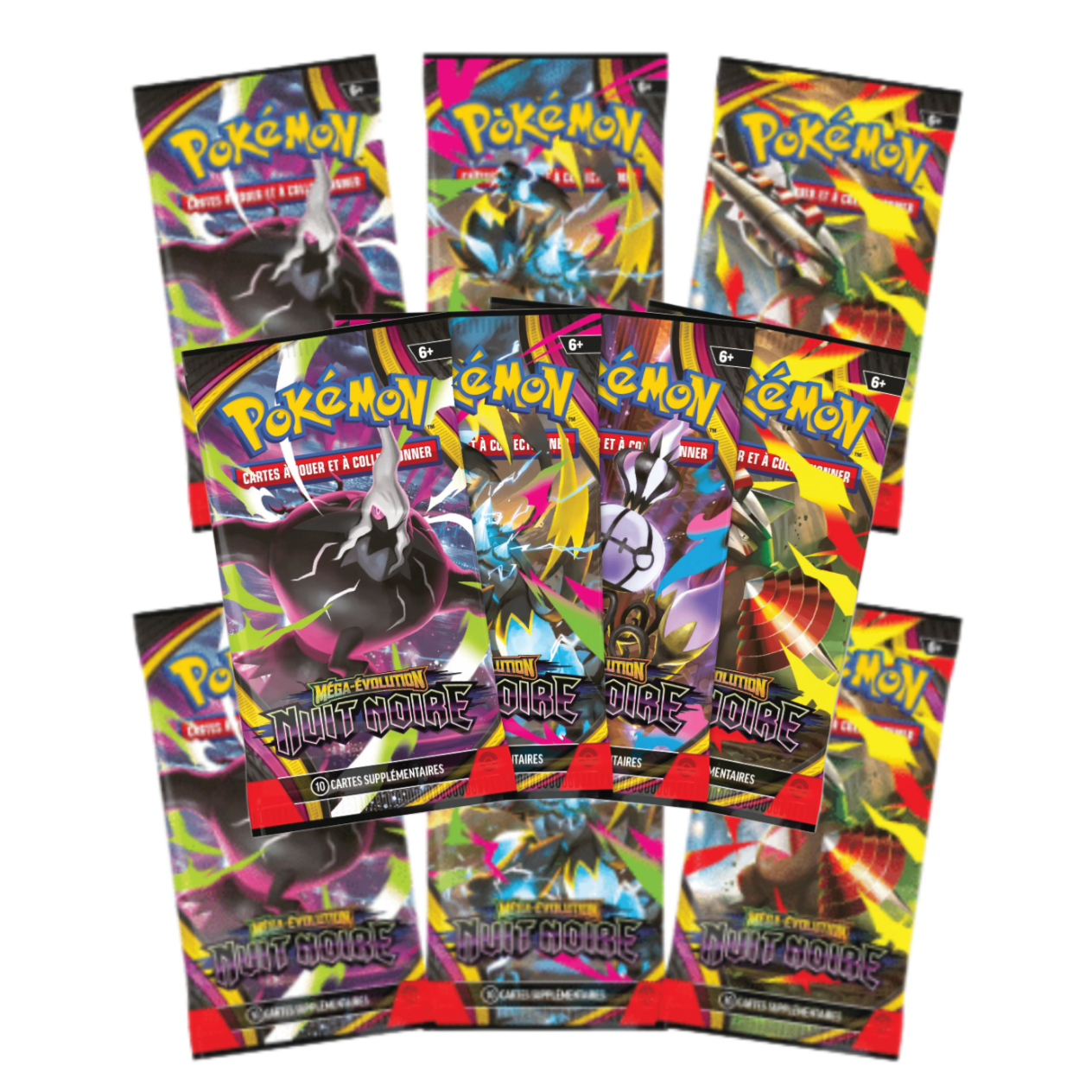 Lot de 10 boosters - ME05 Nuit Noire - Pokémon français officiel