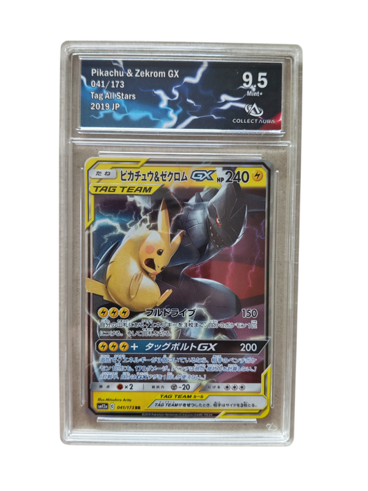 PIKACHU & ZEKROM GX 041/173 - SM12a Tag all Stars - Collect Aura 9.5 - Pokémon japonais