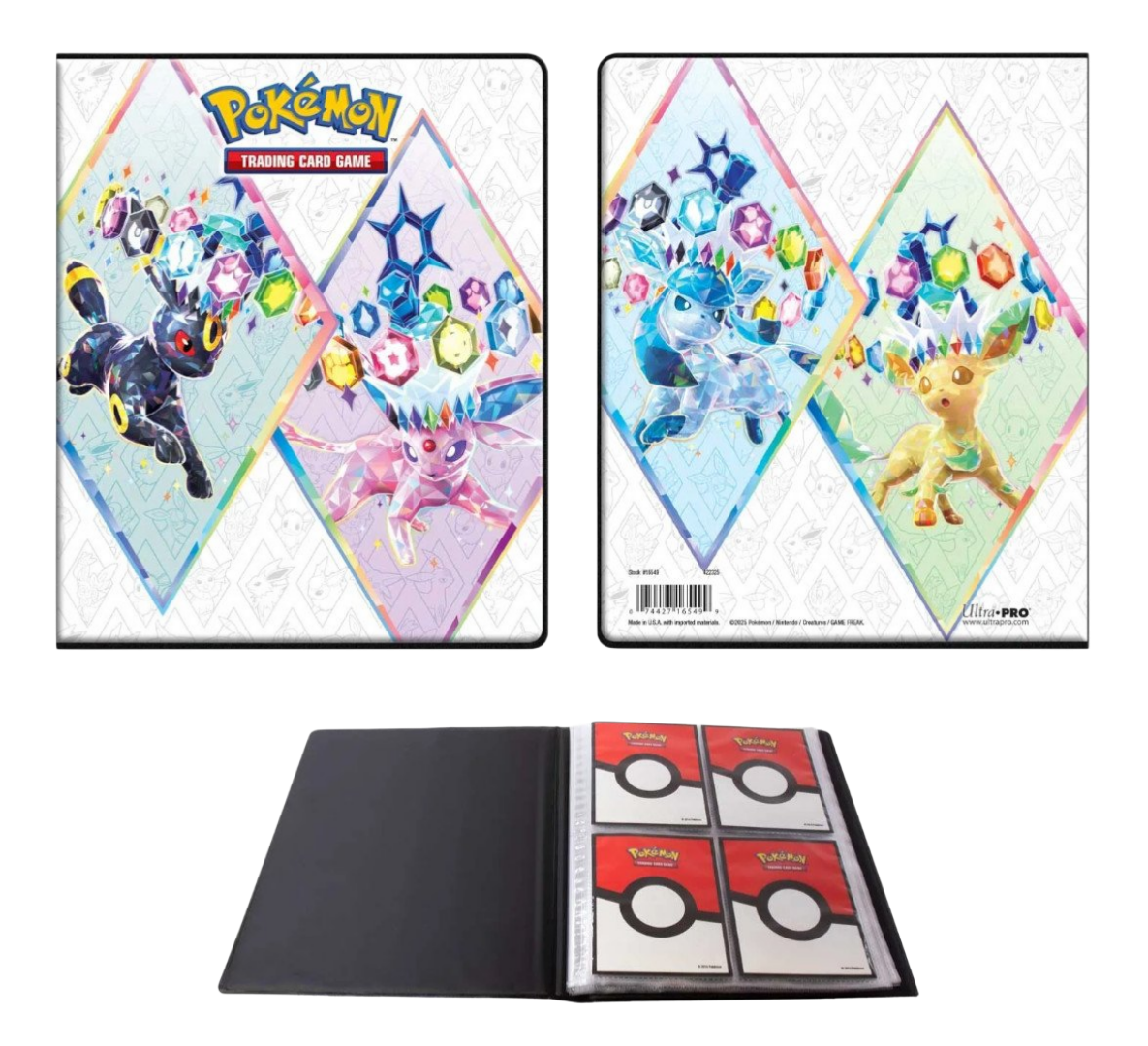 Portfolio EV8.5 Évolution prismatique - Ultra pro 4 cases - Pokémon officiel