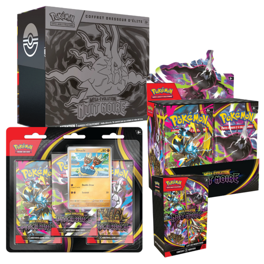 Maxi Lot ME05 : ETB + tripack + display + bundle - Nuit Noire - Pokémon français officiel