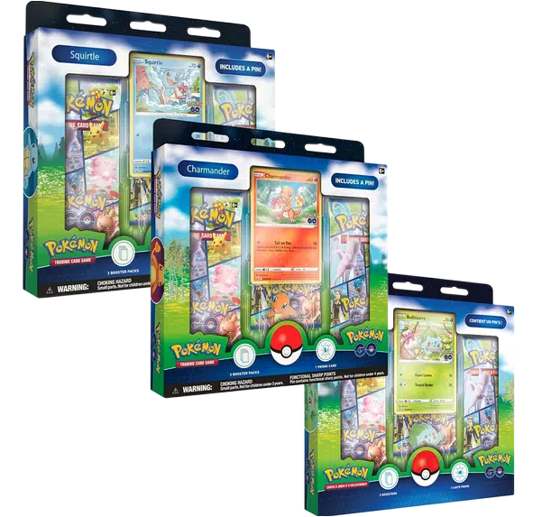 Coffret Pokémon GO pin's - EB10.5 - Salamèche/Bulbizarre/Carapuce - Pokémon français officiel