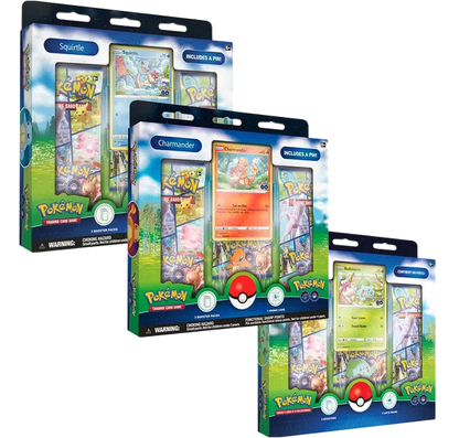 Coffret Pokémon GO pin's - EB10.5 - Salamèche/Bulbizarre/Carapuce - Pokémon français officiel