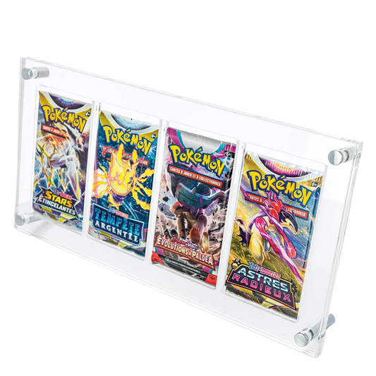 Présentoir 4 booster - Protection acrylique - Phoenix Shield