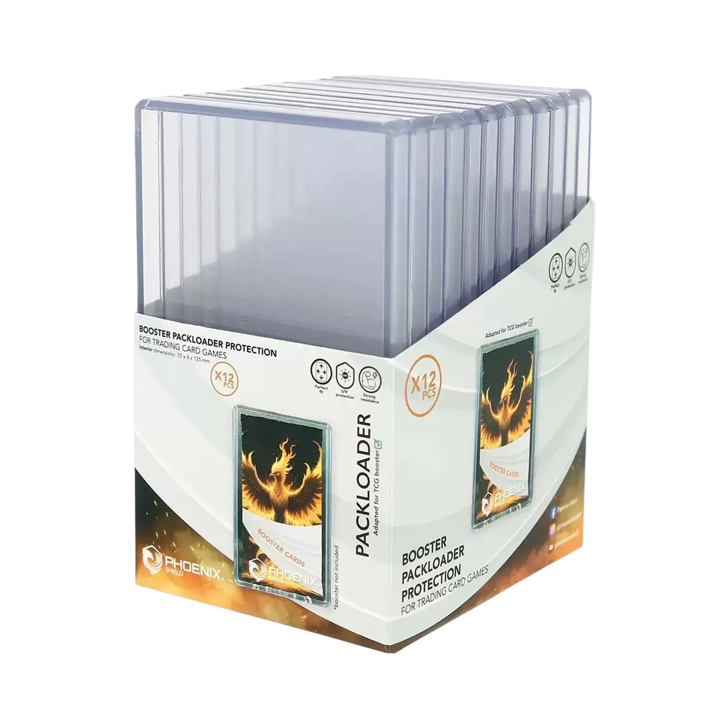 Toploader pour booster - Pack de 12 - Phoenix Shield