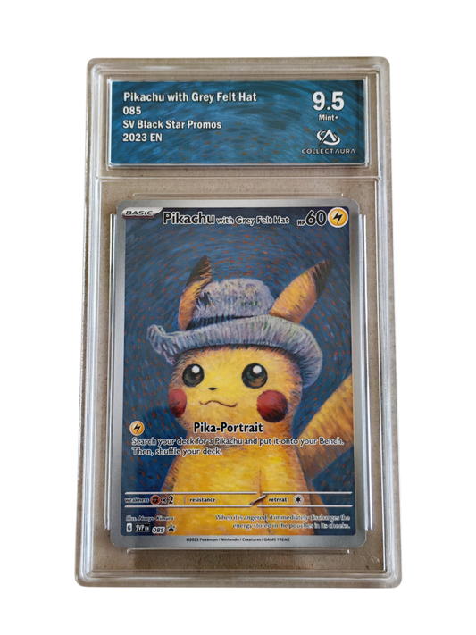 PIKACHU with grey felt hat - Van Gogh - Collect Aura 9.5 - Pokémon officiel