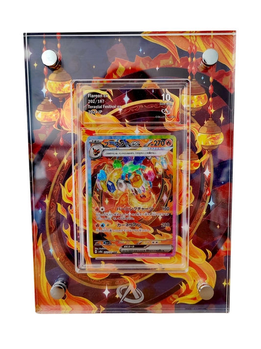 PYROLI (Flareon) ex 202/187 graded Collect Aura 10 + frame (sv8a Terastal Festival)