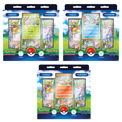 Coffret Pokémon GO pin's - EB10.5 - Salamèche/Bulbizarre/Carapuce - Pokémon français officiel