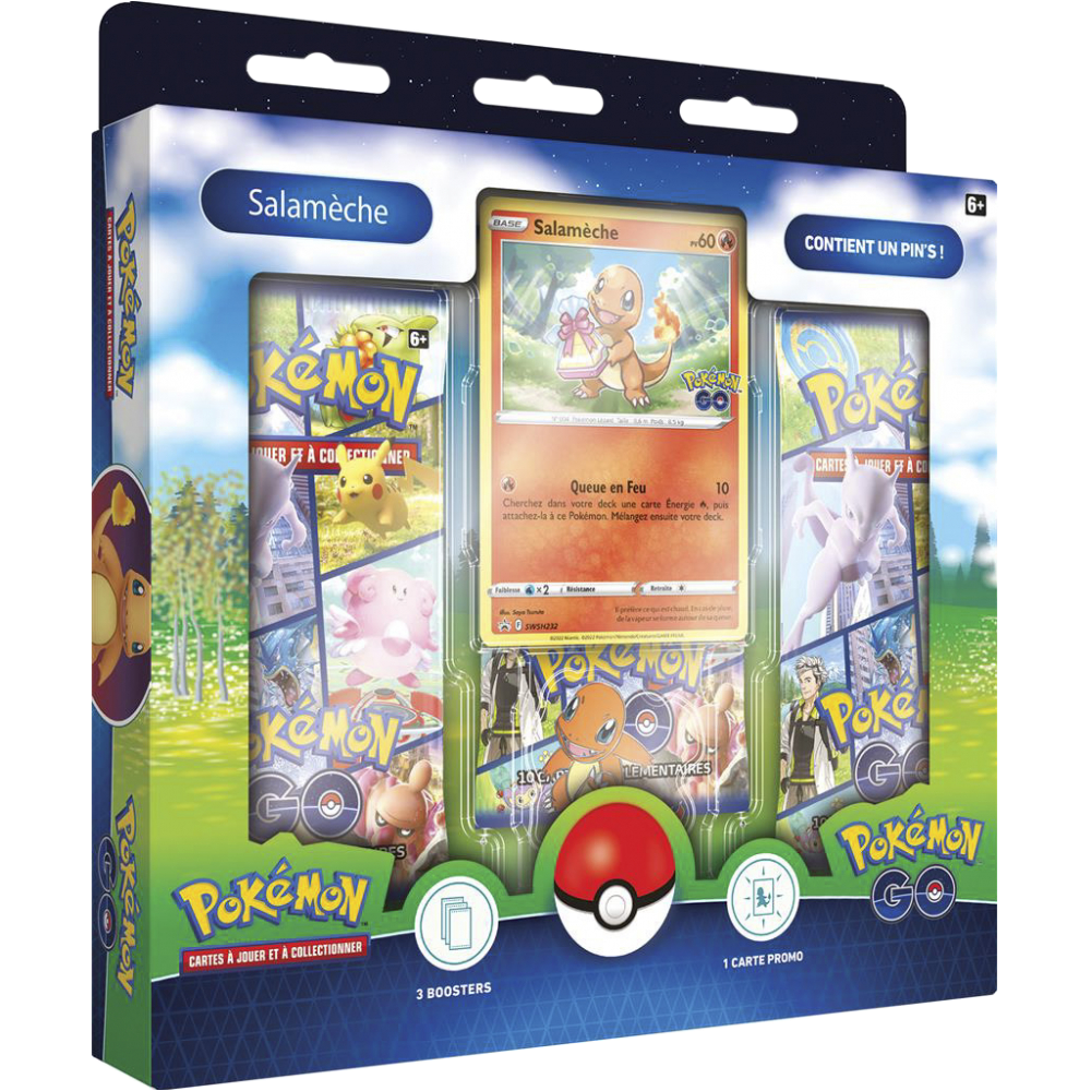 Coffret Pokémon GO pin's - EB10.5 - Salamèche/Bulbizarre/Carapuce - Pokémon français officiel