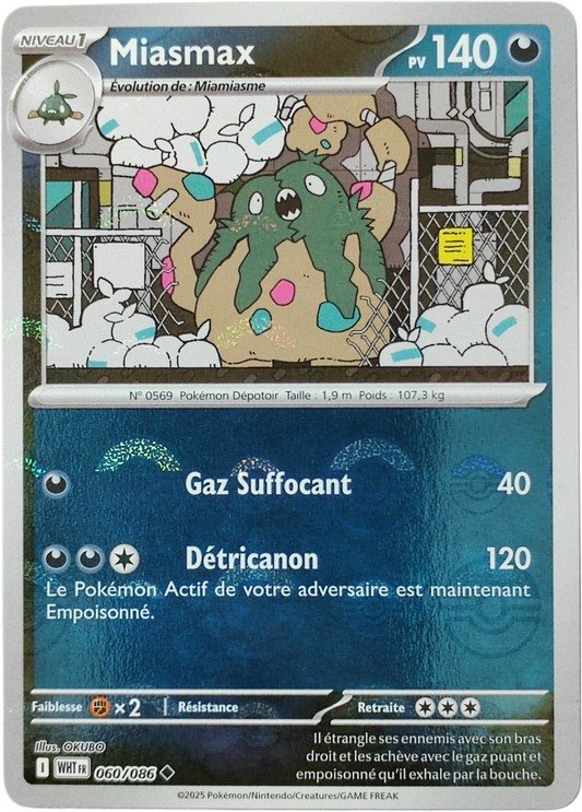 MIASMAX 060/086 pokeball reverse - EV10.5 Flamme Blanche - Pokémon français