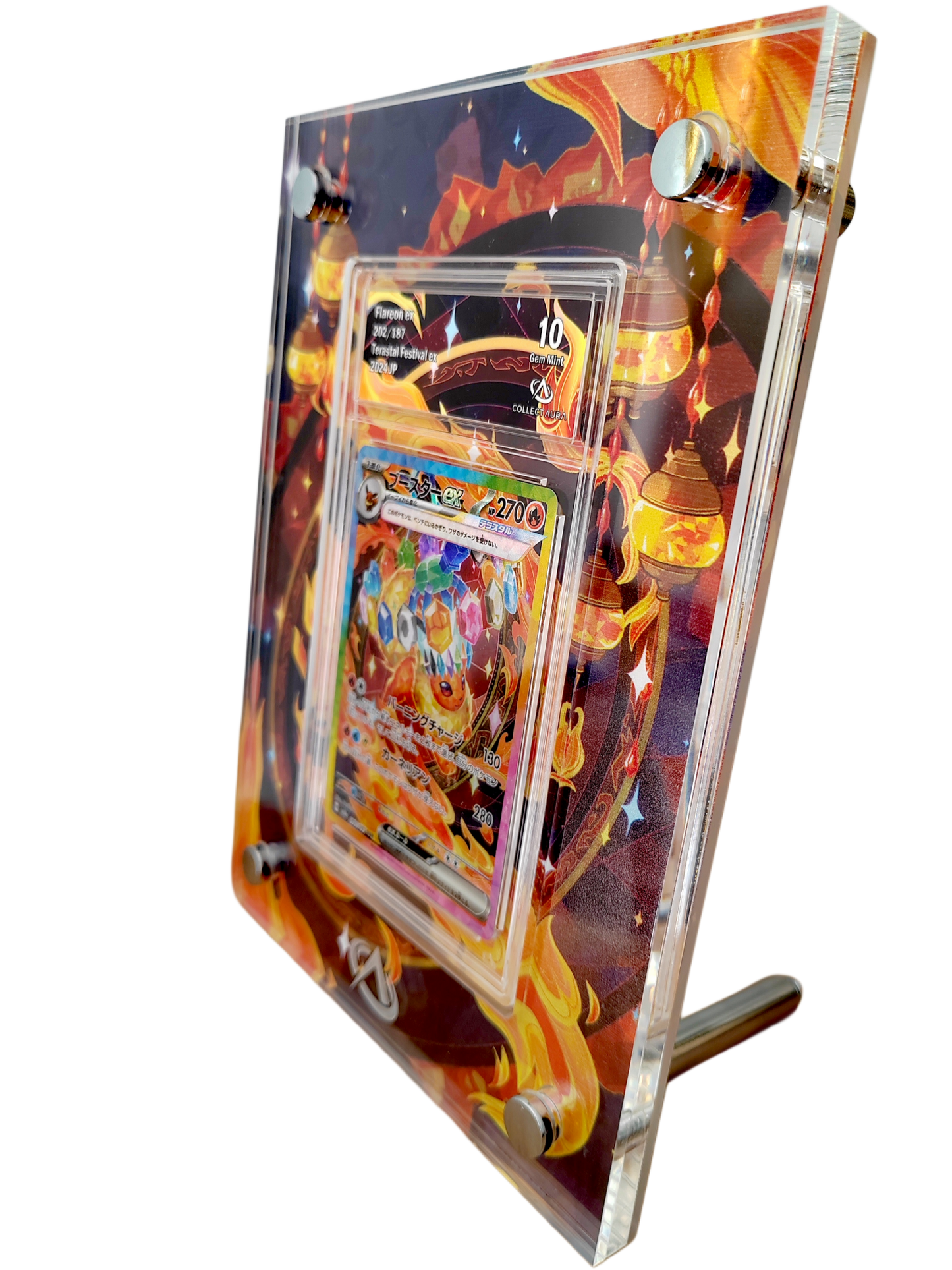 PYROLI (Flareon) ex 202/187 graded Collect Aura 10 + frame (sv8a Terastal Festival)