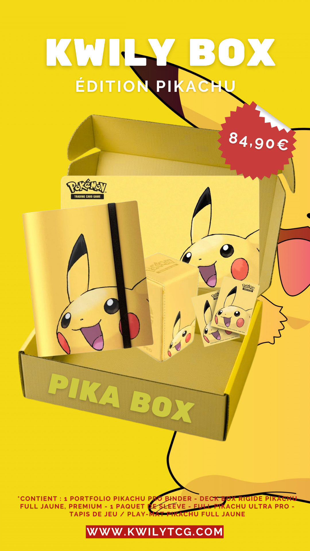 Lot/Bundle PIKACHU - Collection Pikachu full jaune - Pokémon officiel