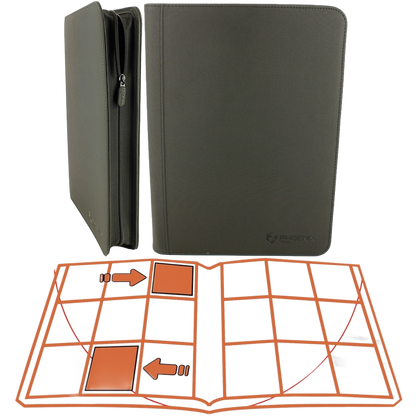 Portfolio DELUXE Binder pour SLEEVE (480) - ZIP noir - 9 cases, 20 pages - Phoenix Shield