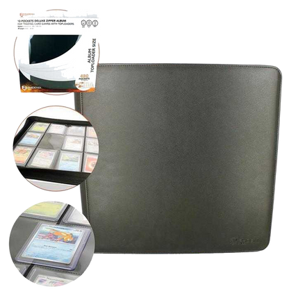 Binder DELUXE Toploader zip noir - 12 cases 480 cartes - Phoenix Shield