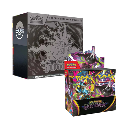 ‼️PRÉ-COMMANDE ‼️ Pack ETB + display ME05 - Nuit Noire - Pokémon français officiel