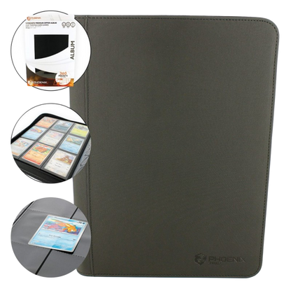 Portfolio DELUXE Binder pour SLEEVE (480) - ZIP noir - 9 cases, 20 pages - Phoenix Shield